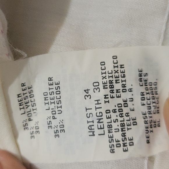 Vintage Retro Linen Blend Pleated Cream Trousers Size 6 - 8 - Picture 11 of 11